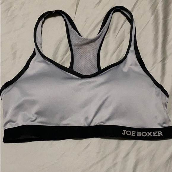 Joe Boxer Basic Padded Racerback Sports Bra Slate - Picture 1 of 2